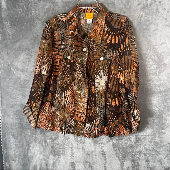 Ruby Rd. Multicolor Patterned Jacket - Picture 3 of 8